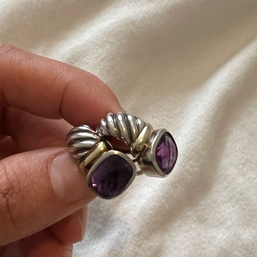 14K & S925 with Amethyst Earrings DY